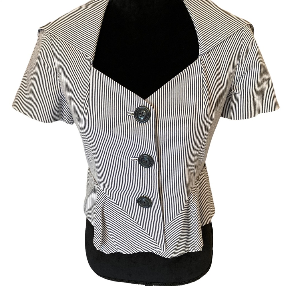 Anthropologie Elevenses Short Sleeve Jacket